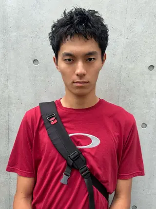 ショート パーマ 神田橋 翔太郎のヘアスタイル