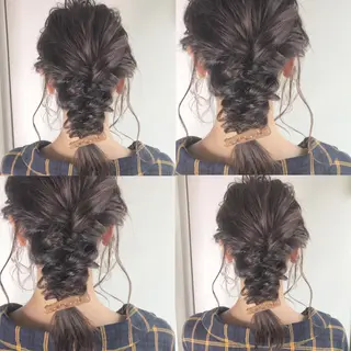 セミロング カラー ヘアアレンジ Satsuki ✂︎♡のヘアスタイル
