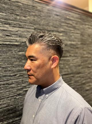 パーマ メンズ ヒロ銀座川崎 志田健介のヘアスタイル