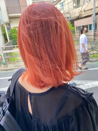 ミディアム カラー 森貴裕/ニュアンス パーマ/オリーブのヘアスタイル