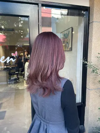 ミディアム カラー 長谷川 黎のヘアスタイル