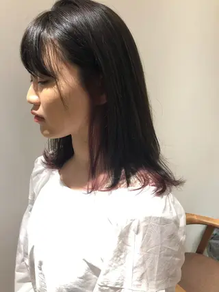 セミロング カラー 白髪ぼかし/ショート /ミニボブだいじのヘアスタイル