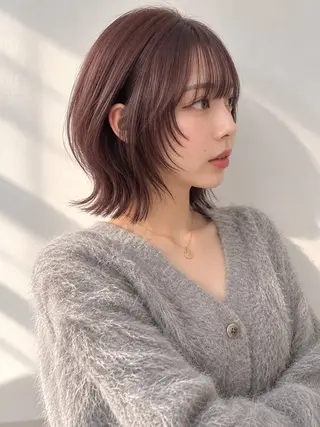 ミディアム ボブウルフ/ レイヤーKOUGAのヘアスタイル