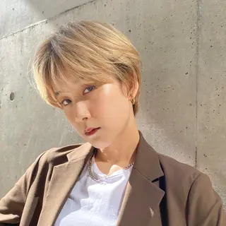 ショート カラー ハッシュカット/艶感 カラー/ユウキ✨のヘアスタイル