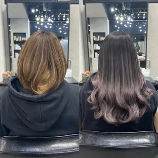 セミロング カラー ヘアアレンジ ar+ ❤︎ maiのヘアスタイル