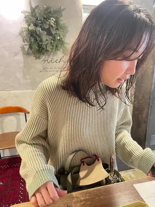 セミロング ayane⭐️ボブ・ ショート・パーマのヘアスタイル