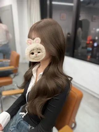 カラー 韓国系艶髪🎀 miyuuのヘアスタイル