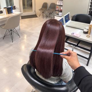 セミロング カラー 🌙髪質改善カラー Momoka🦋のヘアスタイル