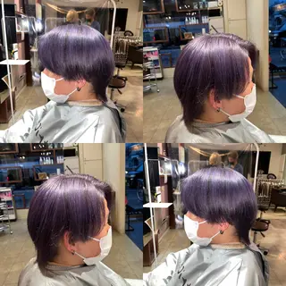 ショート カラー メンズ 髪質改善・縮毛矯正 特化・ユウシンのヘアスタイル