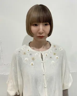 ショート カラー 茉樹@pullnoc /新宿/ボブ/モードのヘアスタイル