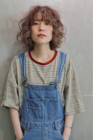 ミディアム ayane⭐️ボブ・ ショート・パーマのヘアスタイル