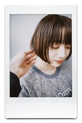 セミロング カラー パーマ ボブパーマコテ巻き風 パーマNo1深江秀平のヘアスタイル