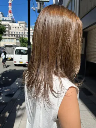 セミロング 韓国好き🇰🇷 美容師MIKUのヘアスタイル