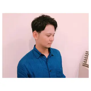 ショート カラー パーマ ヘアアレンジ メンズ ちこ .のヘアスタイル