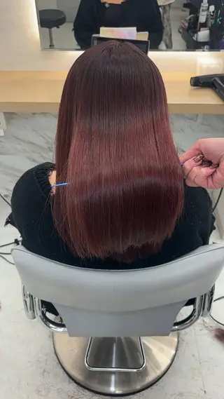 セミロング 今話題の艶髪矯正 美艶カラー/FUKAのヘアスタイル