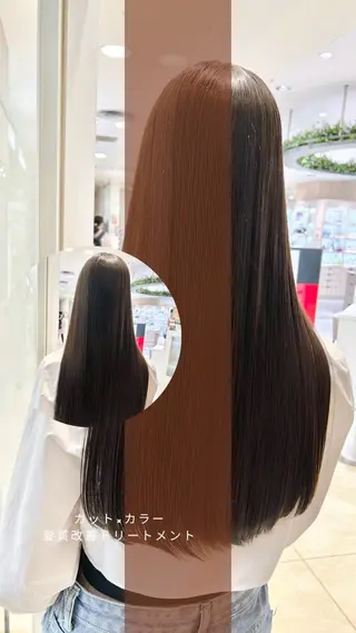 ロング カラー 縮毛矯正/髪質改善/ 艶髪ササキナツミのヘアスタイル