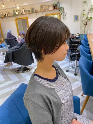 ショート パーマ レイヤーと顔まわり 大好き❣️関口拓馬のヘアスタイル