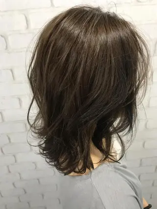 ミディアム カラー パーマ SUNNY GRACEのヘアスタイル