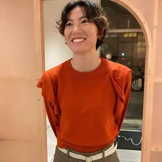 ショート パーマ BLOCK hair makeのヘアスタイル