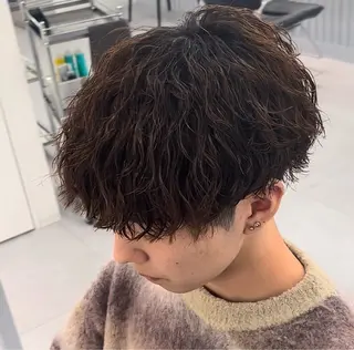 カラー パーマ メンズ 佐々木 輝のヘアスタイル
