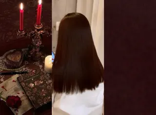 ロング カラー ハマノ ミユのヘアスタイル