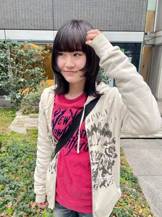 ミディアム カラー パーマ ヘアアレンジ メンズ キッズ ネイル マツエク・マツパ アイブロウ tatsumi/ボブ ウルフ/レイヤーのヘアスタイル