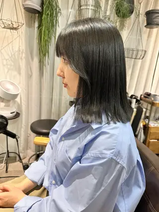 ショート 縮毛/透明感カラー Mariamu🫧のヘアスタイル