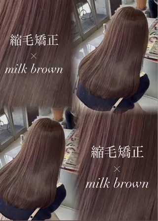 セミロング カラー 🤎韓国ヘア ベージュ まゆか🤎のヘアスタイル