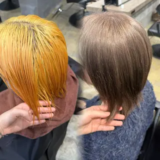 カラー ルシ🎨/ハイトーン デザイン/髪質改善のヘアスタイル