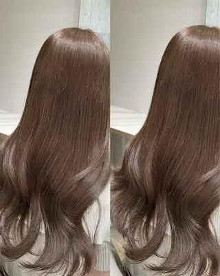 ロング カラー ヘアアレンジ 🎀透明感カラー 韓国ヘア🎀mahoのヘアスタイル