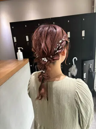 セミロング ハイトーン/アレンジ 🎀アオイ🎀のヘアスタイル