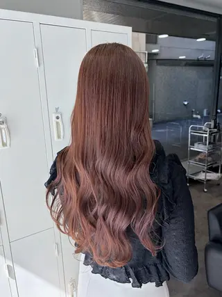 ロング カラー 福本 梓のヘアスタイル