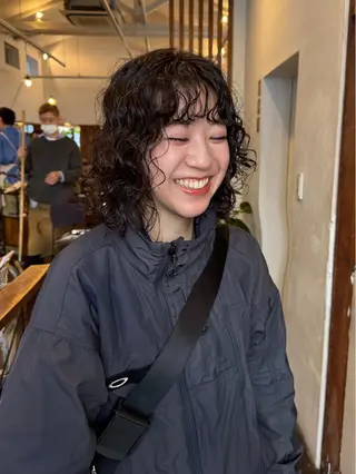 ミディアム パーマ MOK大阪梅田店 Asahiのヘアスタイル