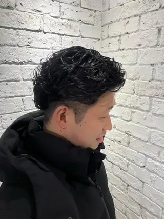 ショート パーマ メンズ 杉本 直樹のヘアスタイル
