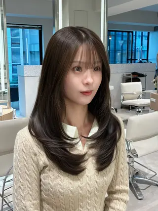ミディアム 安達 祥生のヘアスタイル