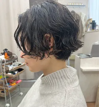 ショート パーマ Hareru 豊田 修廣のヘアスタイル