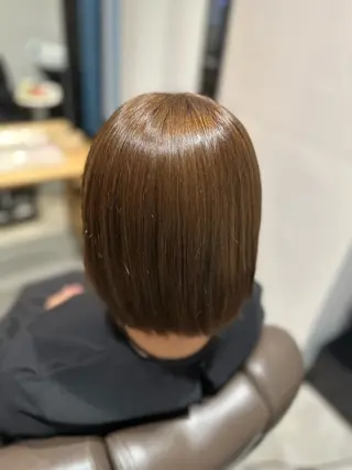 ミディアム ボブパーマ/デジパ 松原吹季のヘアスタイル