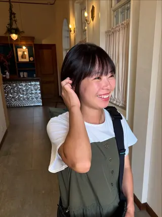 ショート カラー 兼子莉彩 /暗髪🤎/暖色🍒のヘアスタイル