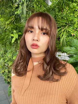 ロング カラー ARMONY秋山輝也 コテ巻き風パーマ特化のヘアスタイル