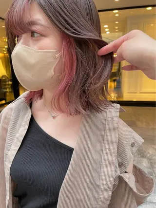 ミディアム カラー 髪質改善will hairdesignのヘアスタイル