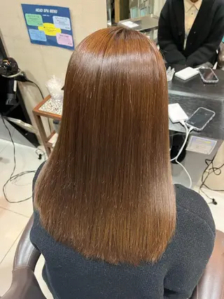 セミロング 🪽髪質改善縮毛矯正 🤍MIU🤍のヘアスタイル