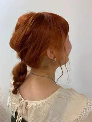 セミロング カラー ヘアアレンジ 暖色/ブリーチカラー 🎀 M i k uのヘアスタイル