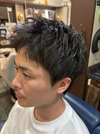 ショート メンズ ルピナス中田店長 山口大地のヘアスタイル