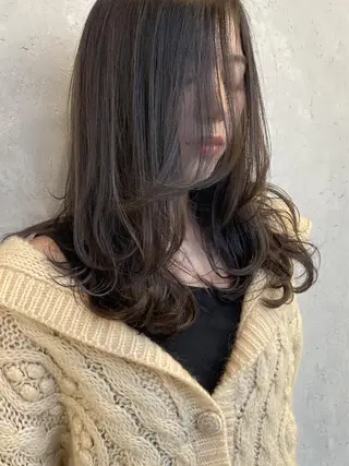 ロング カラー ヘアアレンジ 【艶髪×韓国風】 毛流れ職人 RYOのヘアスタイル