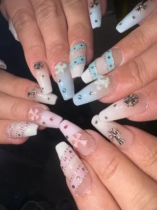 ネイル 33nail✴️栄 スミレ❇️Gel-xのネイルデザイン
