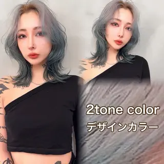 ミディアム ブリーチなし 透明感カラー/艶髪のヘアスタイル