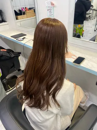 ロング 🤎モテ髪&透明感 ミルクティー🥣🤎のヘアスタイル