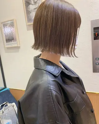 ミディアム カラー ボブ/韓国ヘア 美髪矯正🦋村松優斗のヘアスタイル