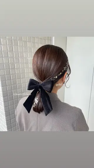 ヘアアレンジ 銀座：似合わせカラー オリーブ🫒アレンジのヘアスタイル