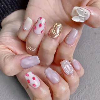 ネイル モチの良さ◉ フィルインネイル♡のネイルデザイン